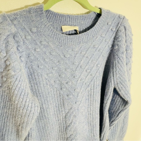 NEW Jonathan Simkhai Stella Alpaca Bouclé Crewneck Pullover Periwinkle Blue Cozy - Picture 8 of 8